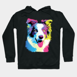 Border Collie Pop Art - Dog Lover Gifts Hoodie